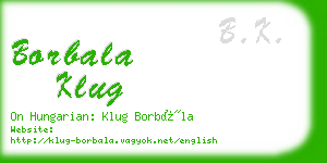 borbala klug business card